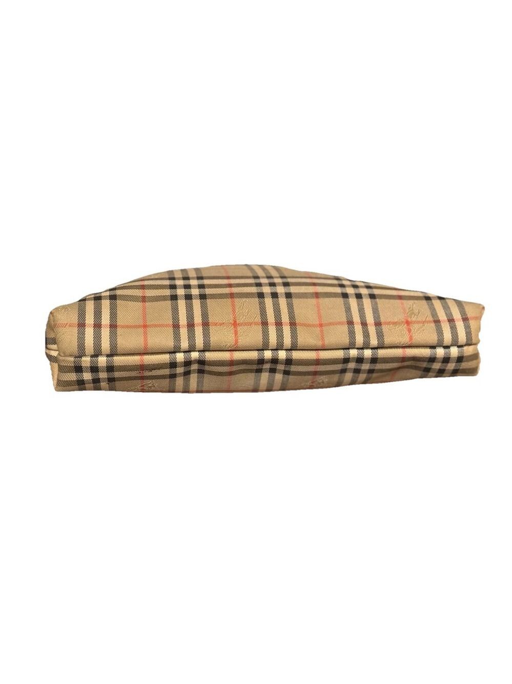 BURBERRY’s Nova Check Beige Canvas Pouch Clutch Vintage - Picture 6 of 11
